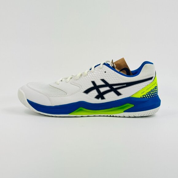 Asics Gel-Dedicate 8 Pickleball \'White Black Blue\' 1041A409-103 size 11.5 READ
